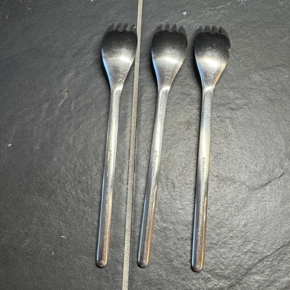 Rosenthal‎ 18/8 Germany Stainless Steel Pastry Dessert Forks Set of 3 Silver